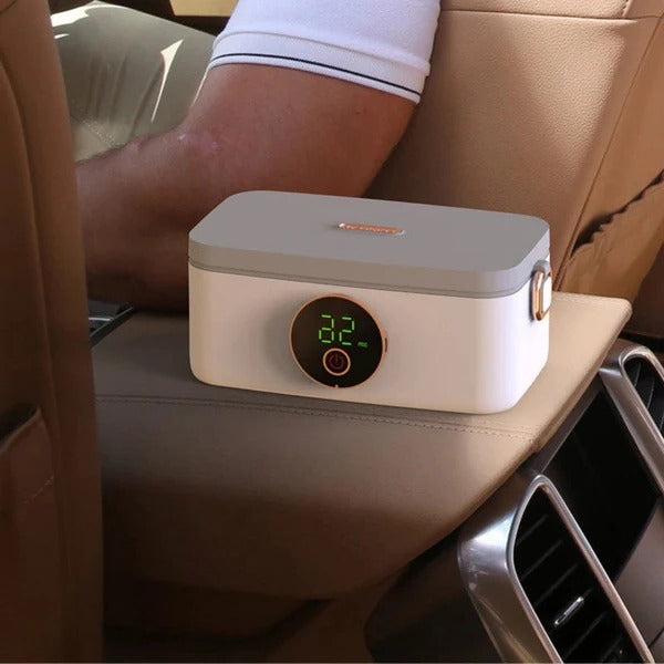 Wireless heated lunch box with 16,000 mAh battery and five settings