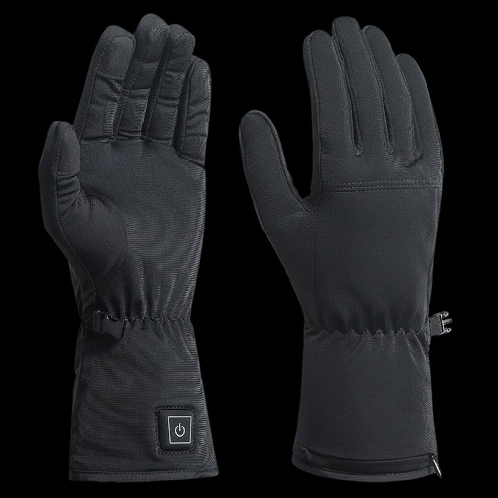 Ultra-thin heated touchscreen gloves