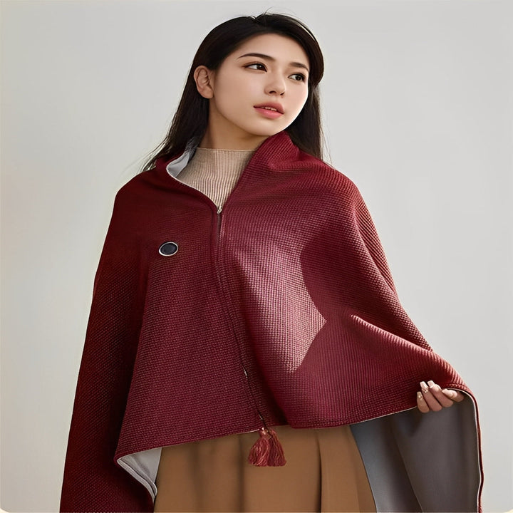 Knitted heated scarf with USB and three settings