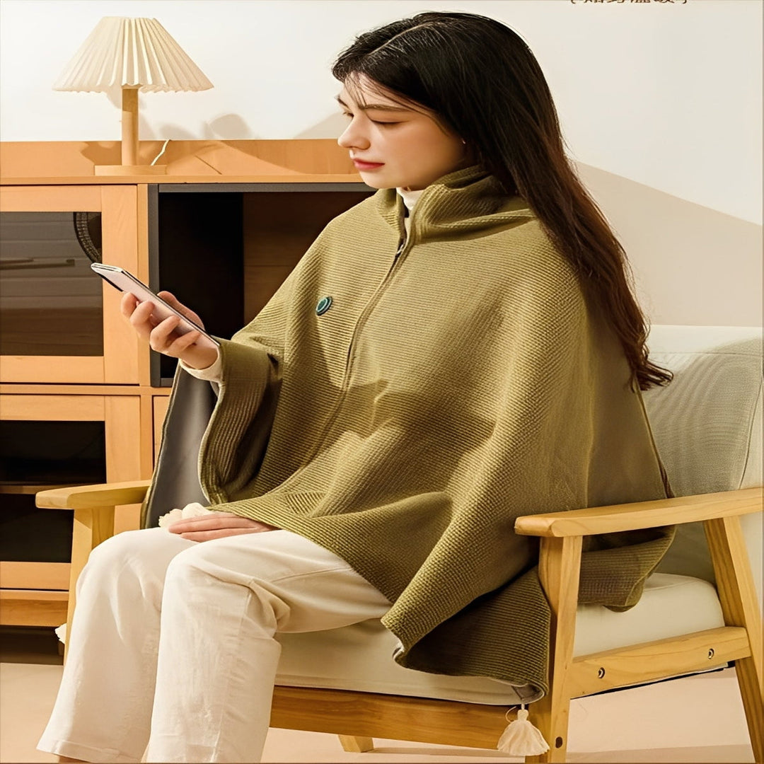 Knitted heated scarf with USB and three settings