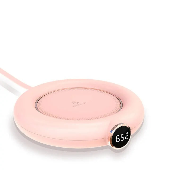 Smart mug warmer with digital display and three temperatures