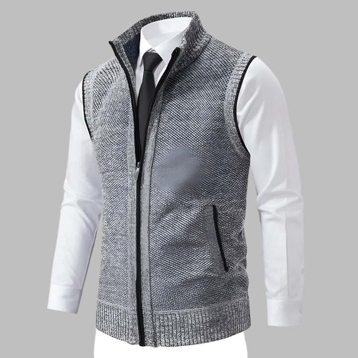Men’s Full-Zip Knit Sweater Vest