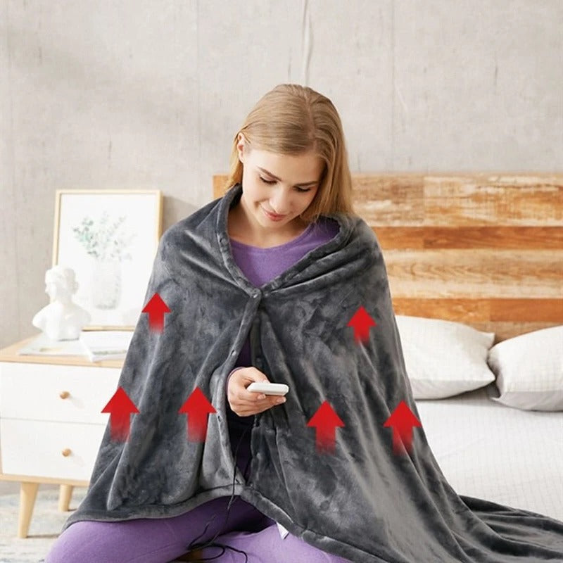 Foldable USB heated blanket with three settings up to 60 °C