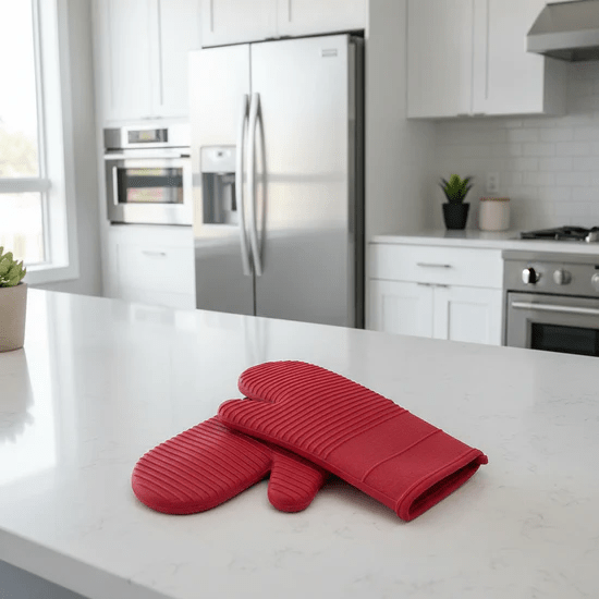 HEATSAFE – Non-Slip Silicone Oven Gloves for Maximum Heat Protection