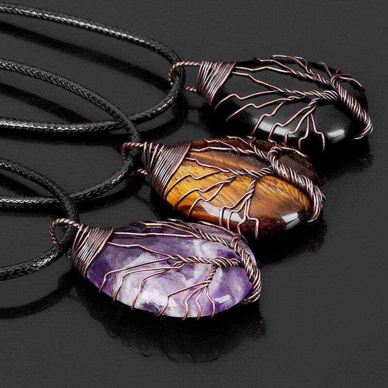 Tiger's Eye Teardrop Necklace - Zarina