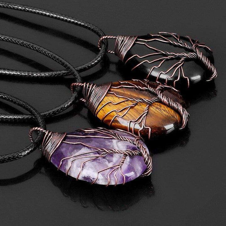 Tiger's Eye Teardrop Necklace - Zarina