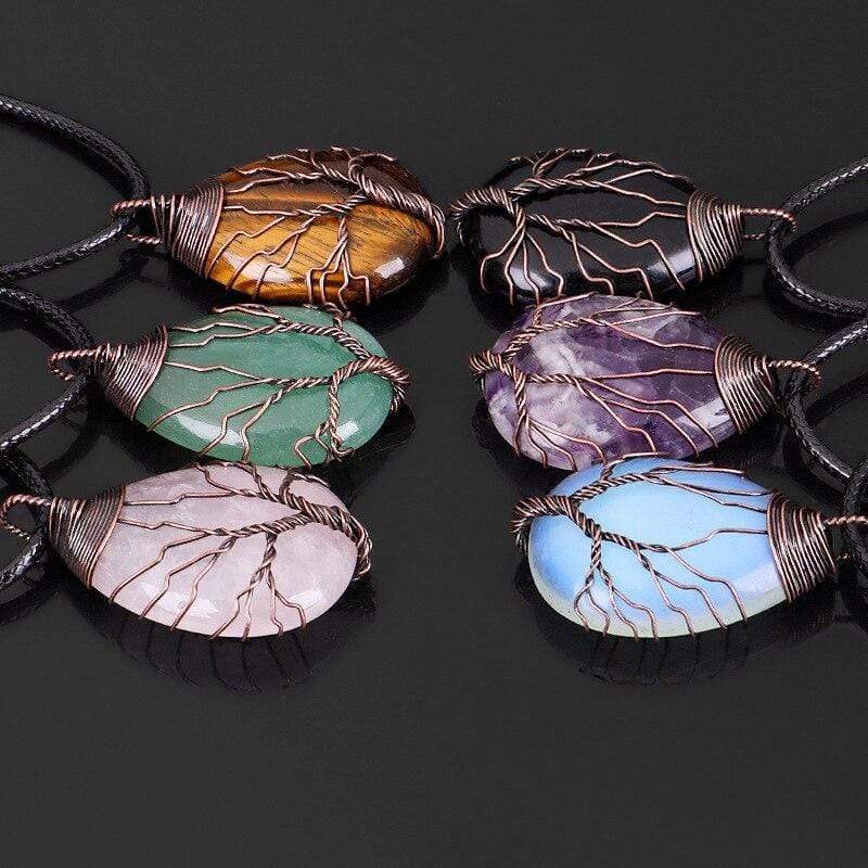 Tiger's Eye Teardrop Necklace - Zarina