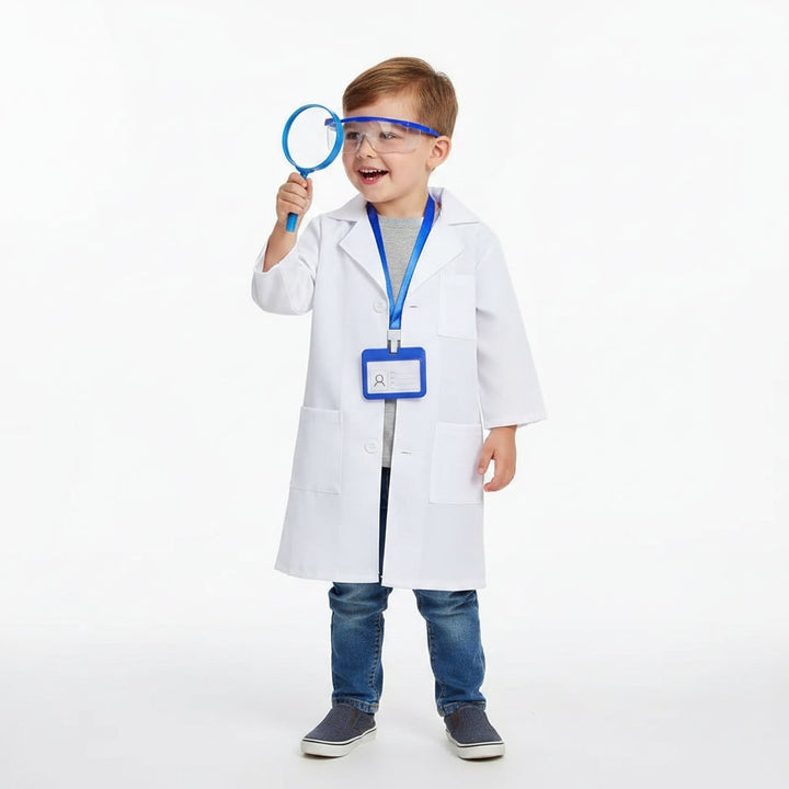 Kids' Halloween Doctor Costume Medical White Lab Coat Set Childs