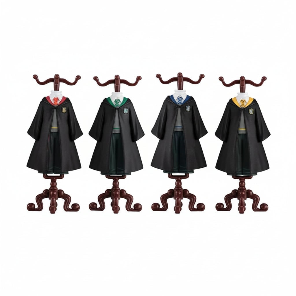 Halloween Wizard Collectible Figurine with School Uniform Robe and Display Stand