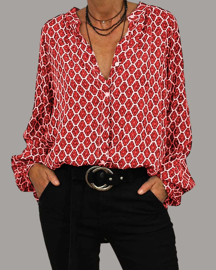 Women's V-Neck Blouse