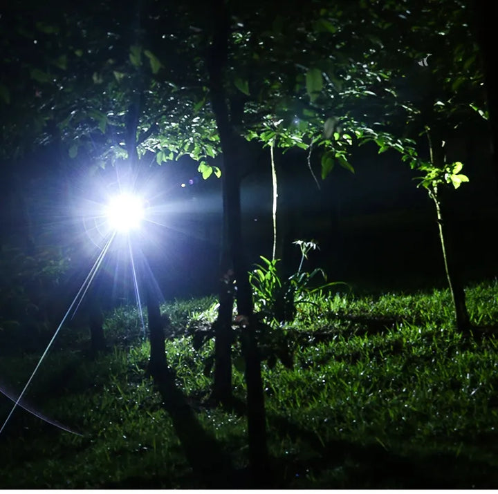 Powerful Waterproof LED Headlamp with Zoom and Rechargeable Battery for Outdoor Activities