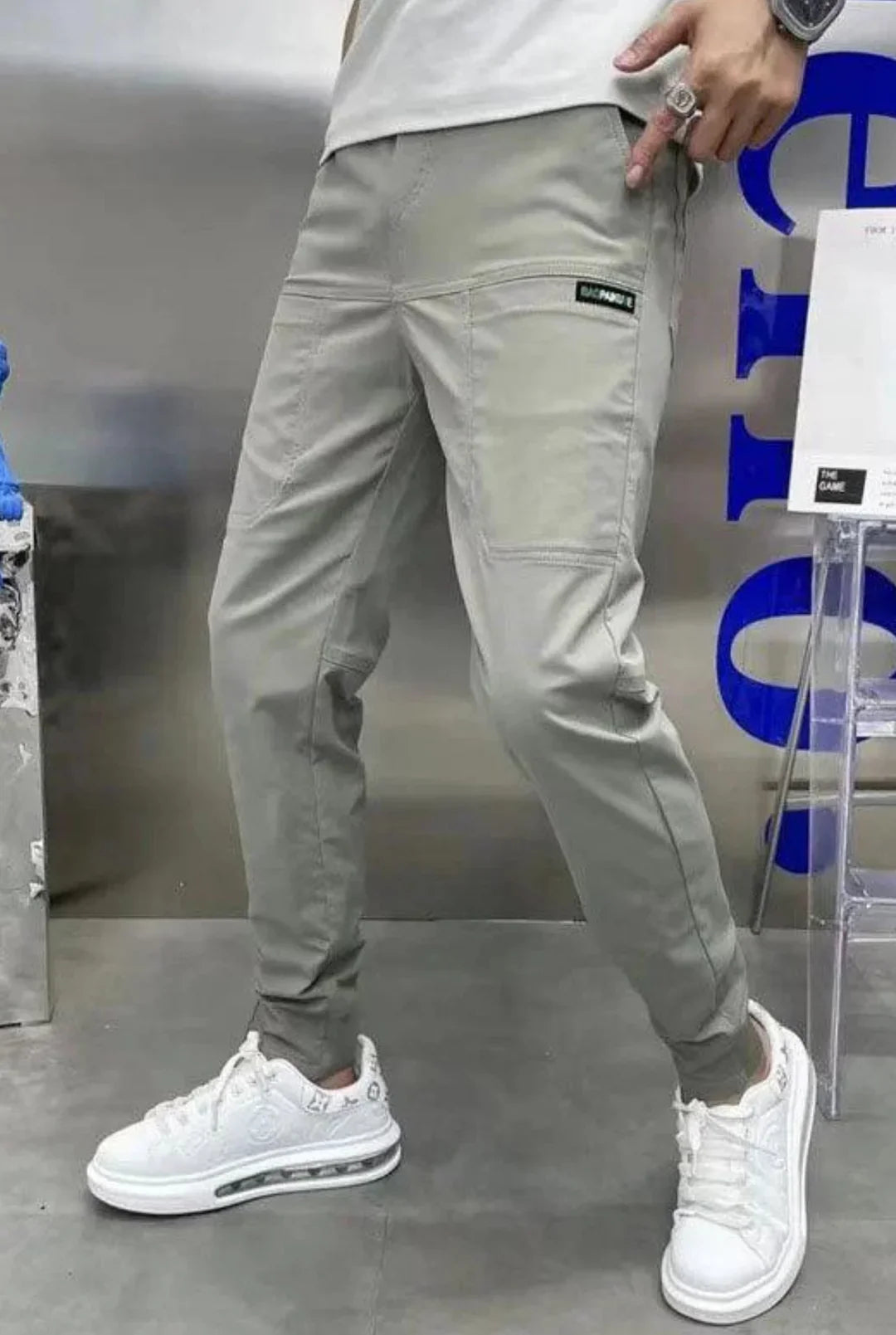 Elastic Cargo Pants