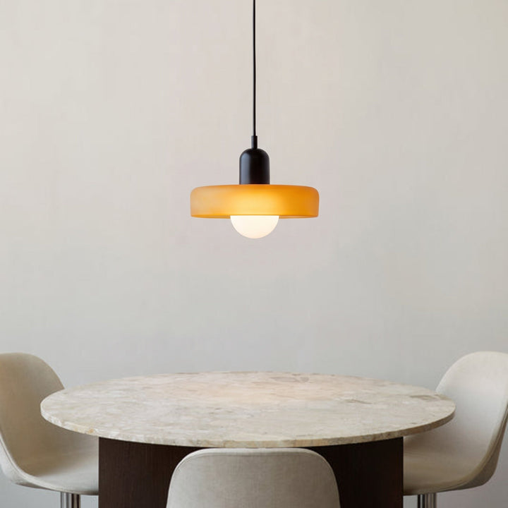 Bauhaus Pendant Light in Coloured Glass