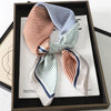 Silk Scarf - Luxury Satin Accessory | Striped Pattern