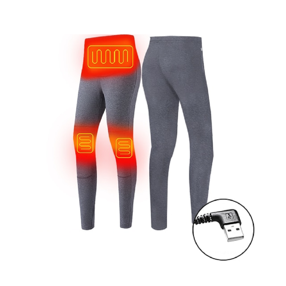 Heated thermal underwear with USB and flat seams