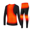 Heated thermal underwear with USB and flat seams
