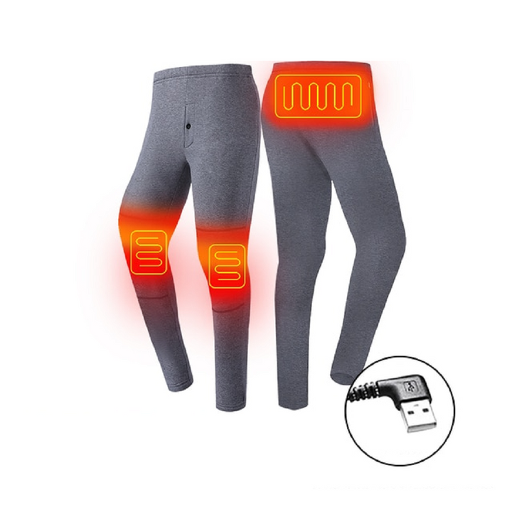 Heated thermal underwear with USB and flat seams