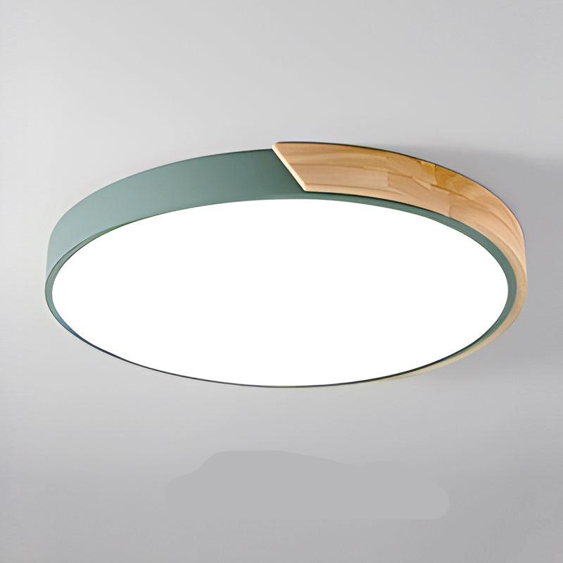 Nordic Wooden Macaron-Shaped Ceiling Lamp for Modern Spaces