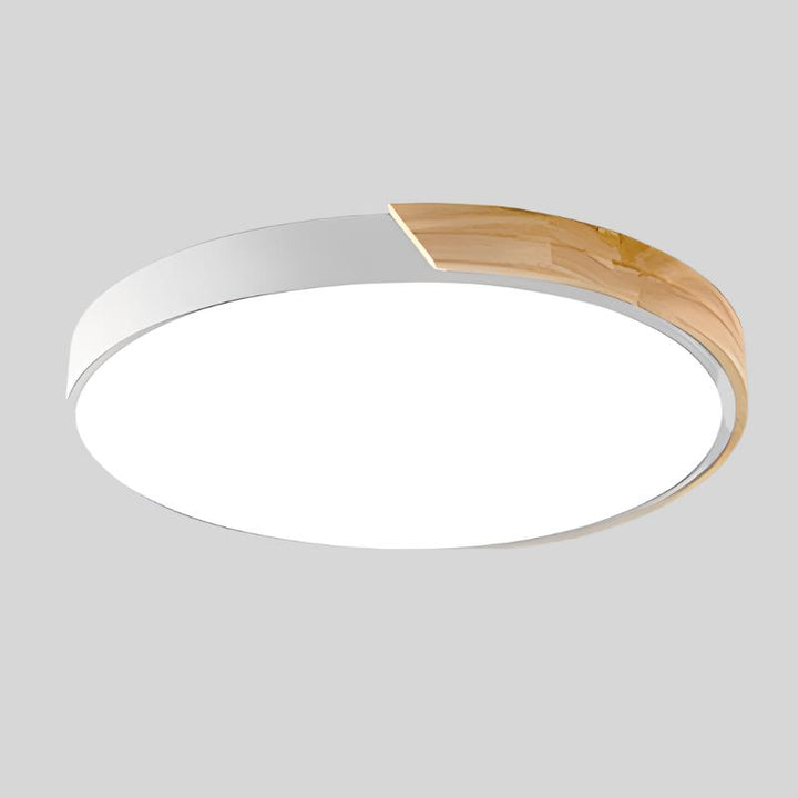Nordic Wooden Macaron-Shaped Ceiling Lamp for Modern Spaces