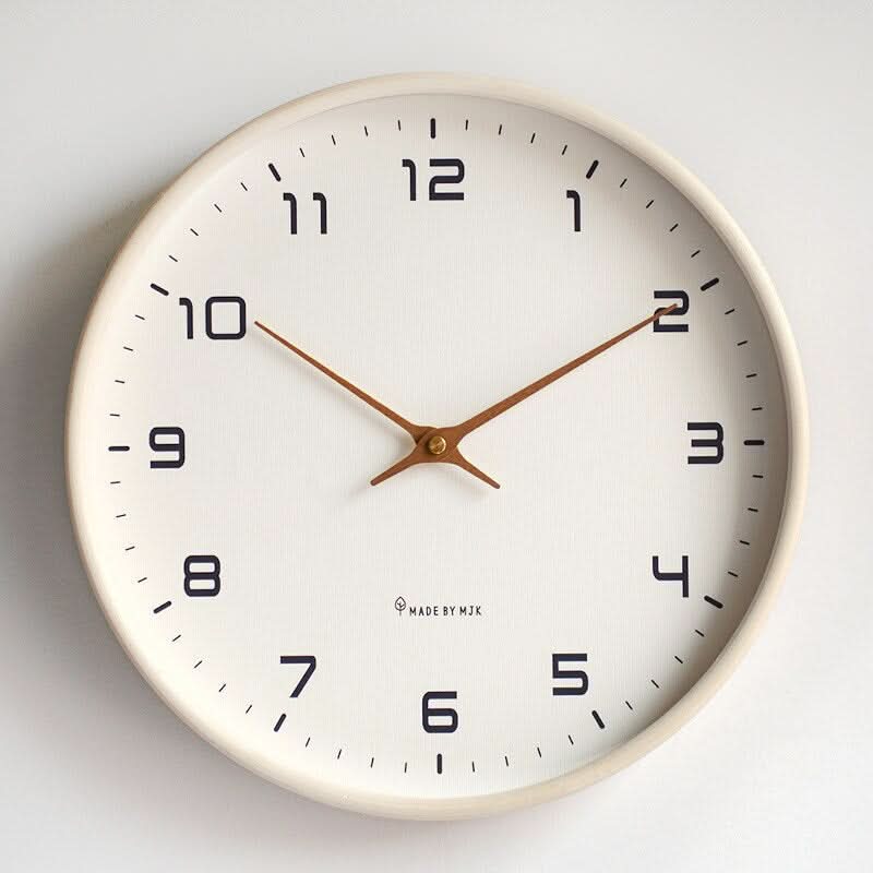 NordischeZeit Wooden Wall Clock – Silent Scandinavian Design for Serene Living Spaces