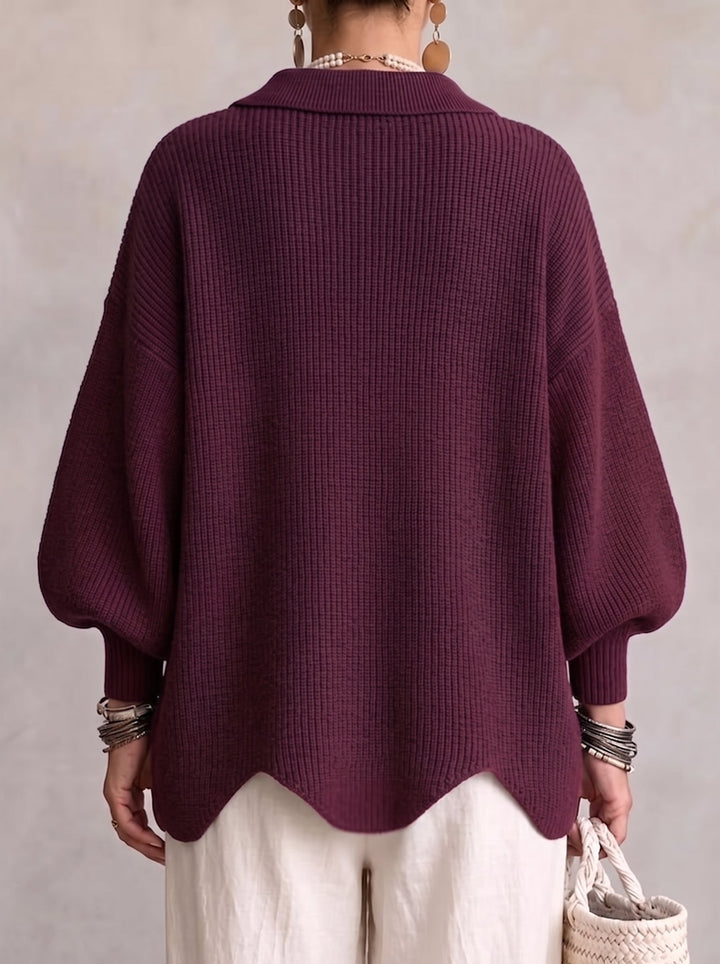 Elegant Oversized Cardigan with Statement Buttons
