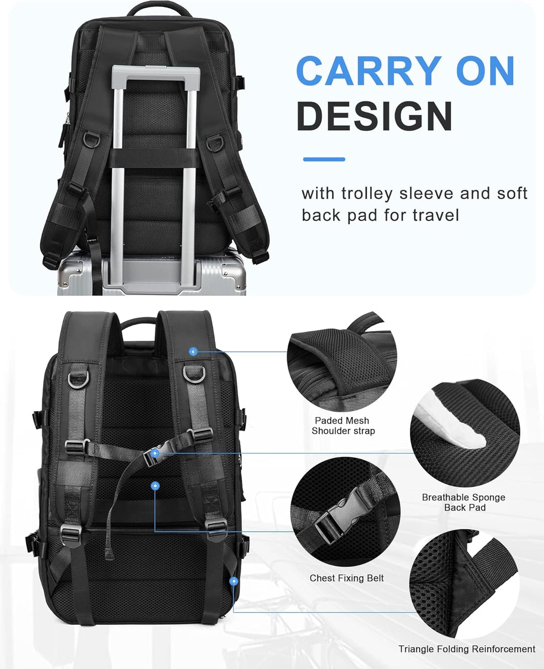 Multi-Compartment Laptop Bag with Adjustable Strap