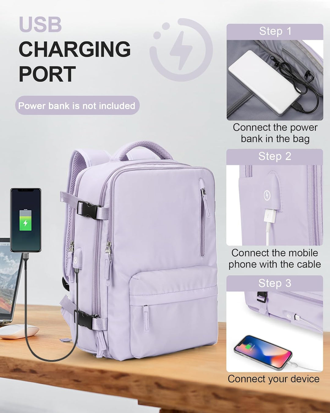 Multi-Compartment Laptop Bag with Adjustable Strap