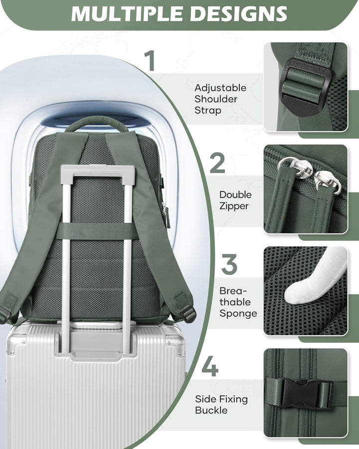 Multi-Compartment Laptop Bag with Adjustable Strap