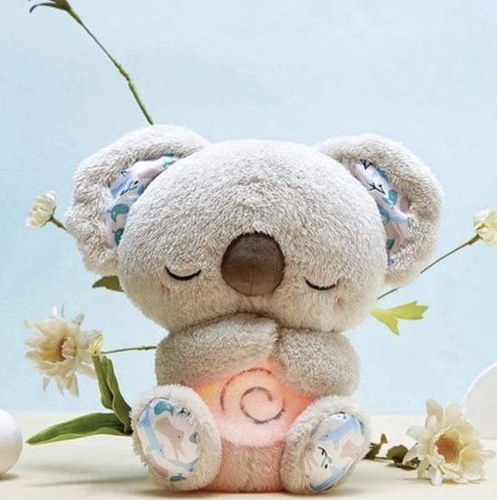 Soothing Breathing Plush Toy with Night Light: Calming Sleep Companion
