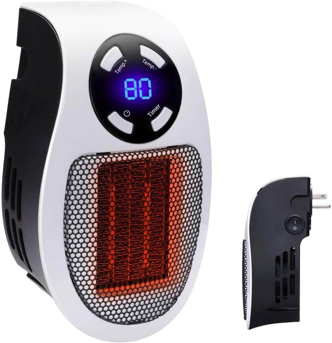 Portable 500 W heater with 15–32 °C thermostat