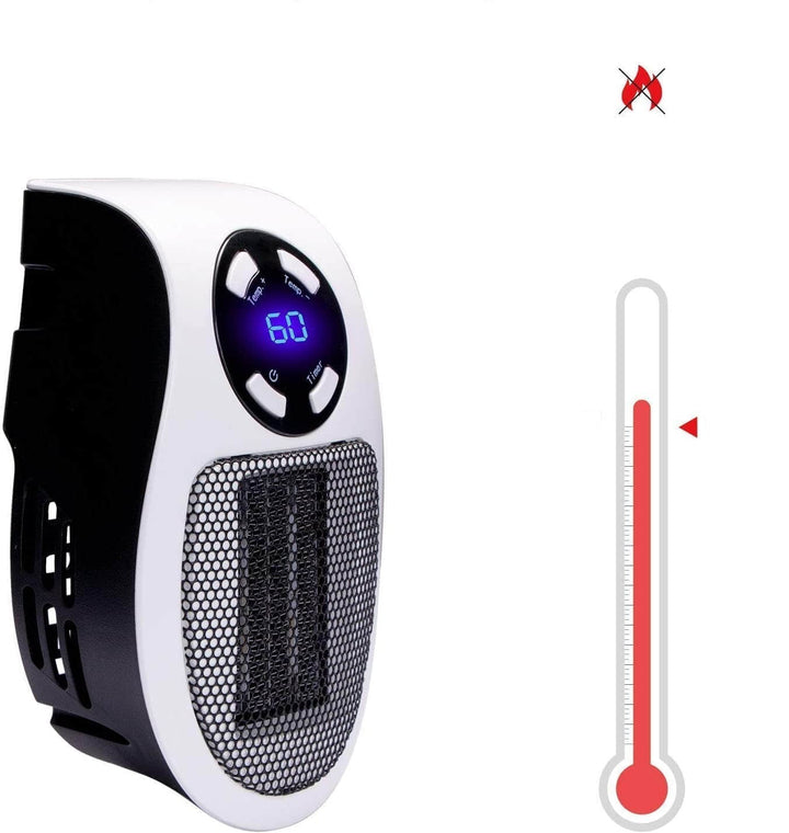 Portable 500 W heater with 15–32 °C thermostat