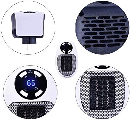 Portable 500 W heater with 15–32 °C thermostat