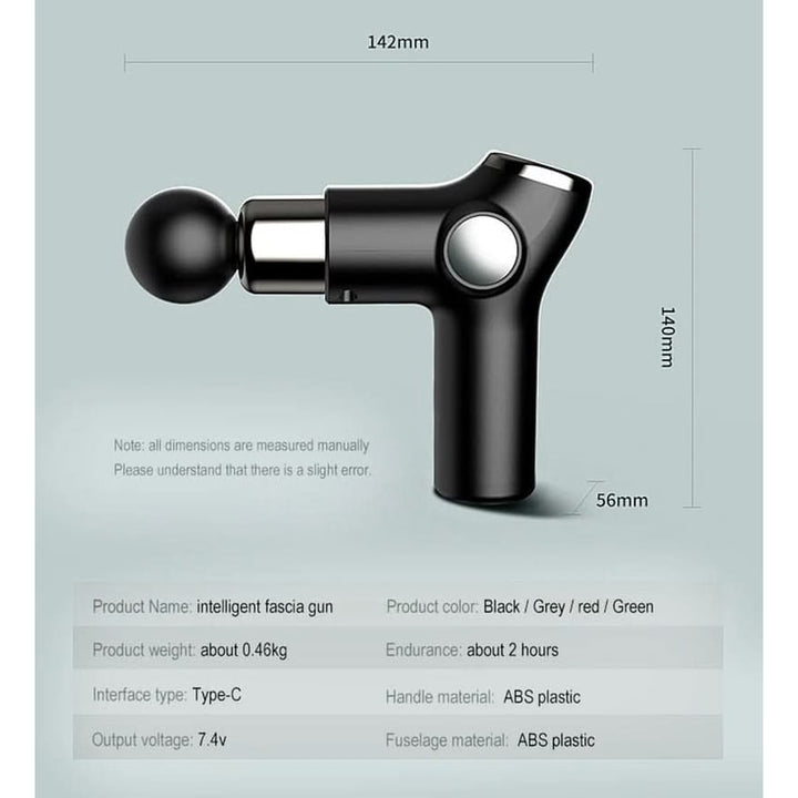 Portable Deep Tissue Handheld Massage Gun with Digital Display and Usb-C Charging Travel