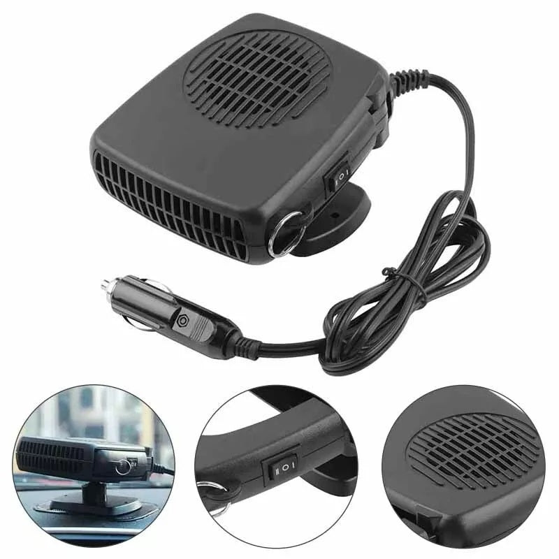 Portable 12V car heater with non-slip 360° base