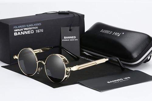 Round Retro Steampunk Polarised Sunglasses – Argo