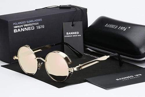 Round Retro Steampunk Polarised Sunglasses – Argo