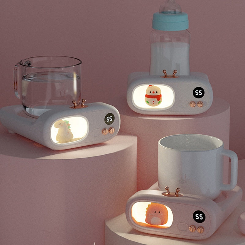 Cute animal-design mug warmer for coffee and tea