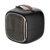 Ceramic PTC heater with leather handle and tip-over protection