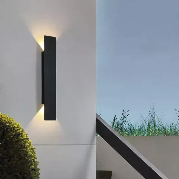 Modern Outdoor Lamp – Up/Down LED Wall Light, Waterproof, Vertical Design