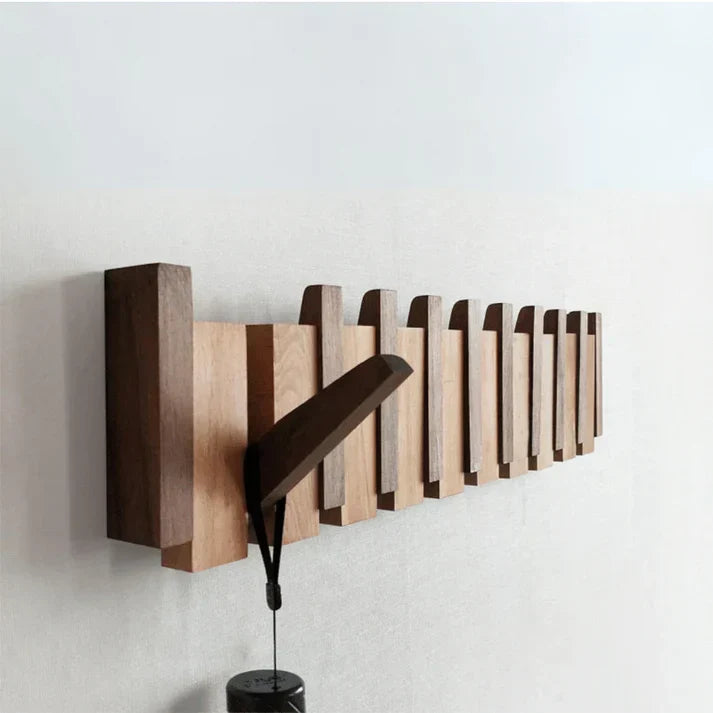 Wooden Piano-Style Coat Rack - Melodia