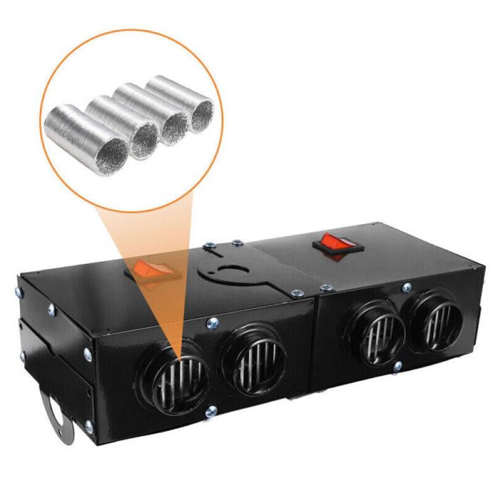 Powerful 500W car heater with two separate switches