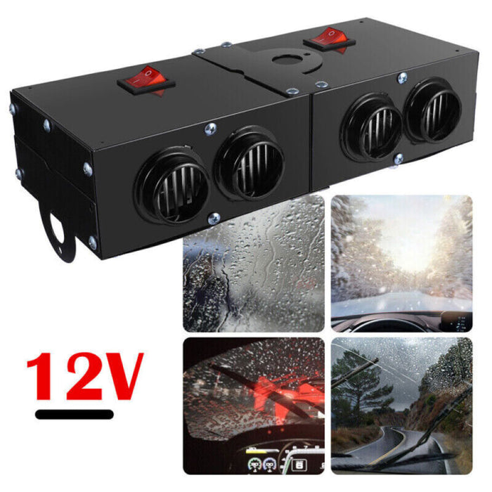 Powerful 500W car heater with two separate switches