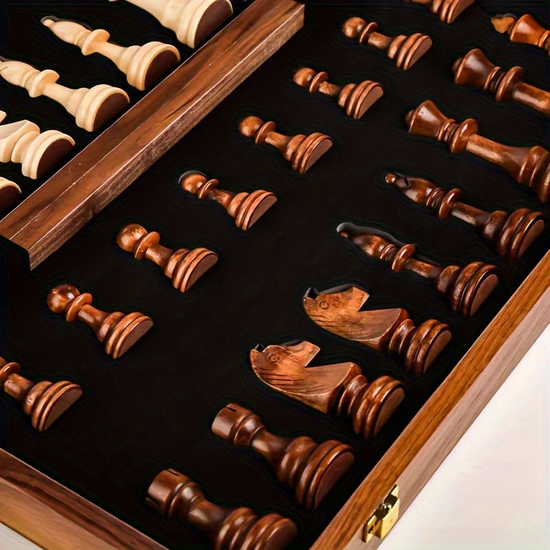 Wooden Chess Set | Chessboard with Chess Pieces | Foldable and Portable | RoyalBrett