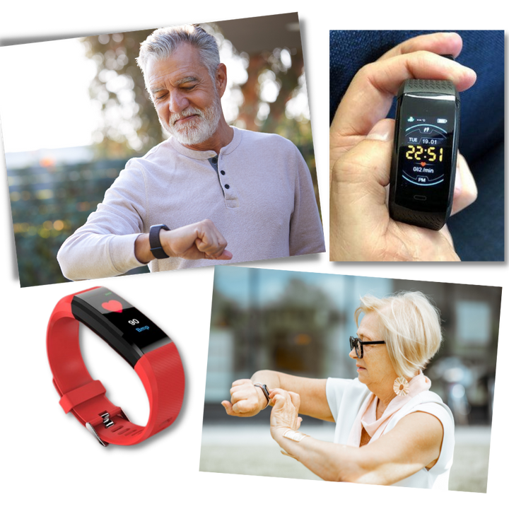 Smartwatch for Seniors with Heart Rate and Blood Pressure Monitoring | Karnz