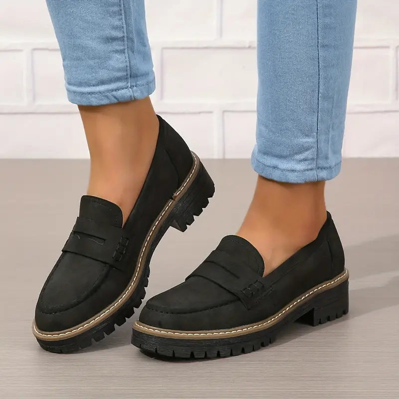 Orthopaedic Comfort Loafers with Padded Platform Sole