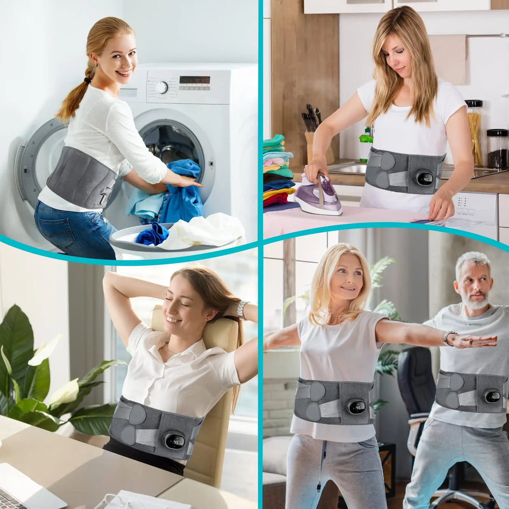 Wireless heating belt for your lower back with vibration function