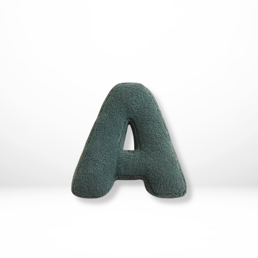 Alphabet Letter Throw Pillow with Sherpa Fabric and Plush Stuffed Design Personalized