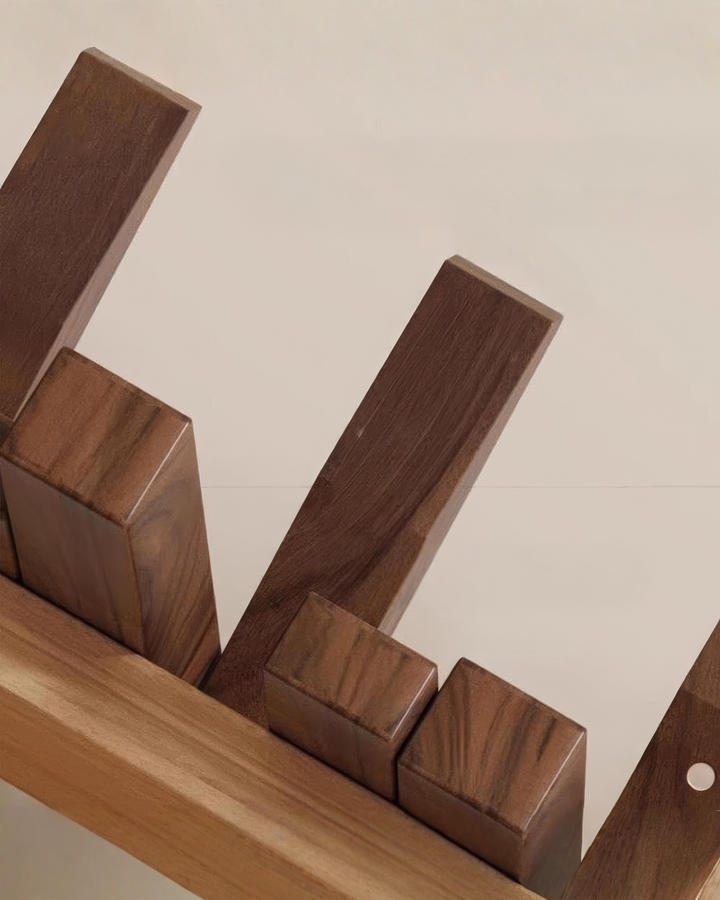 Wooden coat rack with folding magnetic hooks – beech, 3–10 hooks