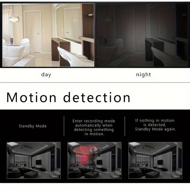 Ultra-Compact Mini Full HD Camera - Night Vision & Motion Detection