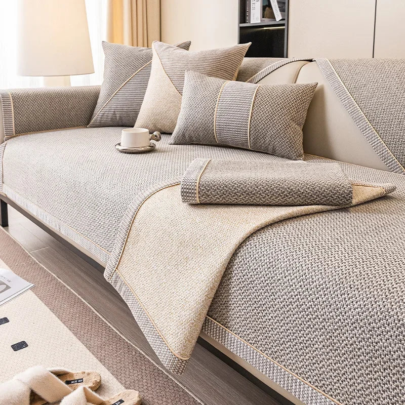 Universal sofa cover with non-slip back to protect the sofa